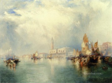  Canal Works - Venice Grand Canal seascape Thomas Moran
